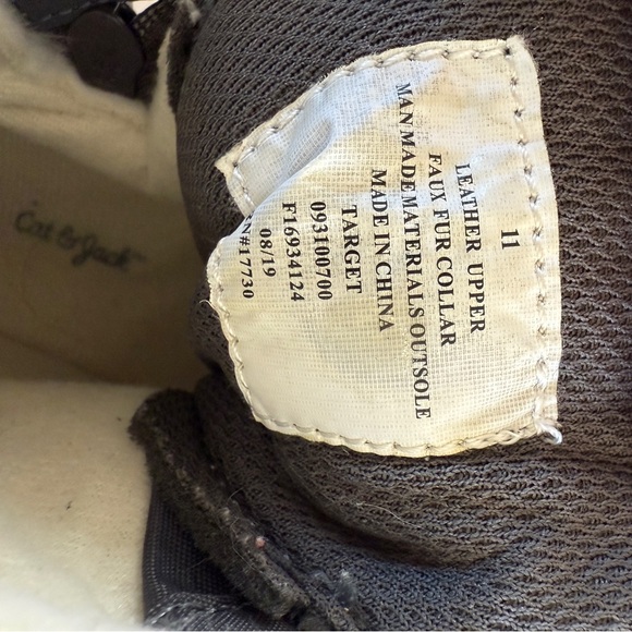 Cat & Jack Valmai Thermolite Winter Boots Gray Pink Girls Size 11 Toddler - Picture 8 of 8